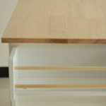 Kitchen Island & Kitchen Cart, Mobile Kitchen Island, Rubber Wood Top, Big & Adjustable Shelf Inside Cabinet for Different Utensils, Luxury Design Fits Party at Different Site. - Image 17