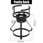 13*32inch Four-Piece Set, Black Round Iron Stove Frame, Silver Aluminum 30qt Turkey Pot 10qt Fish Pot, Gas Fryer - Image 61