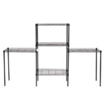 Changeable Assembly Floor Standing Carbon Steel Storage Rack Black - Image 9