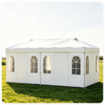 10x20ft Pop Up Canopy Tent with Detachable Sidewalls, 3-Level Adjustable Height Heavy Duty Metal Frame Outdoor Party Gazebo Waterproof 210D Oxford Fabric with Sandbags Stakes Wind Ropes for Wedding Market Camping White - Image 10