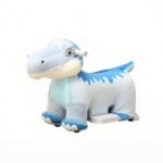 Blue 6V Electric Kids Ride On Animal Toy: Tyrannosaurus Dinosaur with Music, Forward Movement for 18-36 Months Old - Image 2