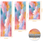 Three-piece kitchen rug set, non-slip and washable, abstract pattern kitchen hallway rug, soft and comfortable, suitable for sinks, floors, entrances, hallways and bathrooms. - Image 3