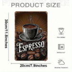 CIFbuy Vintage Italian Coffee Bar Metal Sign 8x12 Inch" Rustic Unframed Wall Decor, UV Resistant Iron Plaque For Home Cafe 8x12 InikTok, 8x12 InikTok, t Self-pickup Logiopics - Image 3