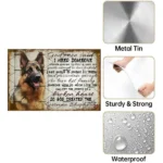 CIFbuy Vintage Metal Tin Sign German Shepherd Pattern Wall Decor For Home Living Room Man Cave (TikTok, temu pick-up service) - Image 3