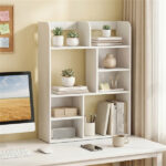23.5×9×31.5 Inch Vertical Desktop Storage Shelf Sturdy MDF Desk Hutch for Books Decor - Image 5