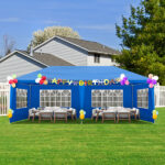 Same Code 46477147 10'x20' Outdoor Party Tent with 6 Removable Sidewalls, Waterproof Canopy Patio Wedding Gazebo, Blue - Image 19
