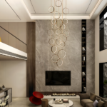 20 Ring High Ceiling Chandelier Foyer, Black Modern LED Large Staircase Long Chandeliers Light Fixture with Remote for Entryway Living Room - Image 9