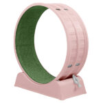 80*34*86CM Pink PP track connector assembly, circular design with green carpet + 1 cat teaser stick, 15kg cat treadmill