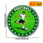 CIFbuy 1pc Retro Football Player Action Plaque, "" Retro Football Player Action Plaque, Player Action Plaque, 7.87x7.87in Soccer-Themed Aluminum Medal Sign TikTok, TikTok, temu emu Self-pickup LogiSiics - Image 4