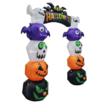 Replace 5233203 8.2 FT Cute Halloween Inflatables Pumpkin Archway Outdoor Decoration, Giant Blow up Yard Arch Decorations with Built-in LED Lights for Holiday Party Front Yard Lawn Garden Decor - Image 2