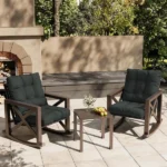 Outdoor High Back Chair Cushions Set of 2, 42"x21"x4" Tufted Waterproof Patio Cushion for Rocking & Dining Chairs, Soft Seat Pad with Ties, Fade-Resistant Indoor/Outdoor Use - Image 5