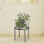 4 Plant Shelves with 4-1 Round Pattern in Black Baking Paint (Yh-Cj009) - Image 15
