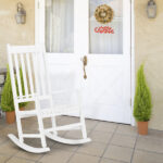 68.5*86*115CM Square Wooden Rocking Chair White - Image 17