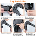 Heated Shoulder Massager 3 Heat Levels & 3 Vibration Modes Cordless USB Rechargeable Shoulder Brace For Pain Relief Rechargeable For Home Office Pain Relief - Image 7