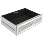 106*38*76cm Modern Mirror Two-Pump Computer Table Silver - Image 3