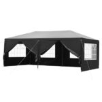 Same Code 39118565 10'x20' Outdoor Party Tent with 6 Removable Sidewalls, Waterproof Canopy Patio Wedding Gazebo, Black - Image 14