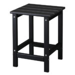 36*36*47cm Single Layer Square HDPE Side Table Black - Image 7