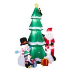7.5FT Lighted Christmas Inflatable Decoration, Inflatable Christmas Tree with Santa and Snowman, Funny Blow Up Yard Decorations with Built-in LED Lights for Holiday Party Front Yard Lawn Garden Decor - Image 3