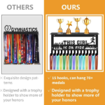 CIFbuy Metal Baked Paint Running Themed Medal Hanger "THIS GIRL IS ON FIRE" Runner Medal Display Rack (TikTok, temu pickup) - Image 3