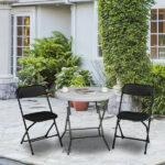 Replace 8542051 4pcs Injection Molding Classic Garden Plastic Folding Chair Black - Image 22