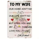 CIFbuy Romantic Love Message Metal Wall Decor Heart Script Wall Plaque For Room Wedding Valentine's Day Festival (TikTok, temu pick-up service)