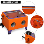25 Gallon Bench Top Air Sandblasting Cabinet Sandblaster Blast Large Cabinet Orange - Image 5