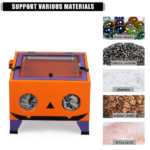 25 Gallon Bench Top Air Sandblasting Cabinet Sandblaster Blast Large Cabinet Orange - Image 7