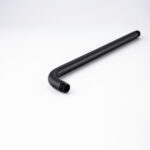 Shower Arm, Extra Fixed Arm with Flange, Stainless Steel Wall-Mounted ShowerHead Arm (16.5 Inch, Matte Black) - Image 3