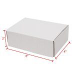 50 Corrugated Paper Boxes 6x4x2 "(15.2 * 10 * 5cm) White Outside and Yellow Inside - Image 12