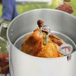 13*32inch Four-Piece Set, Black Round Iron Stove Frame, Silver Aluminum 30qt Turkey Pot 10qt Fish Pot, Gas Fryer - Image 55