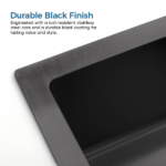 Stainless Steel Kitchen Sink, 18″x18″ Single Bowl, Undermount HandmadeSink in Black, with US Standard Drain and Hook[Unable ship on weekends, TK/TEMU only for pickup, only TX10643 warehouse supports GOFO] - Image 8