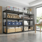 60''H Garage Shelf Storage Shelving Unit, 4 Tiers Storage Racks, Free Standing Heavy Duty Metal Adjustable Shelves - Image 2