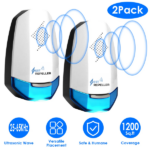 2 Pcs Ultrasonic Pest Repeller with Night light Plug In Pest Mice Repellent Indoor Roach Bed Bug Mouse Rodent Mosquito Killer for Bedroom Garage Warehouse Office