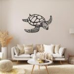 CIFbuy Elegant Metal Sea Turtle Ornament - Unique and Stylish Coastal Decor. As a Beach Theme Wall Art for Kitchen, Bathroom, and Living Room, It Creates a Distinctive Aesthetic in Your Home with Its Sea Tur - Image 7