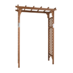 [Same Code 70748191]152*60*215cm Beautiful And Practical Flat-Topped Wooden Arch Garden Arch Dark Brown - Image 3