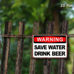 CIFbuy Vintage Metal Sign Save Water Drink Beer Funny Quote Plaque Waterproof Rustproof 8x12 Inch 2D Flat Wall Art For Bathroom Man Cav TikTok, TikTok, Cav Self-pickup Logiopics - Image 4