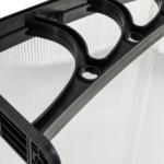 Polycarbonate Door Awning with Black Brackets (Shipment from Walmart) - Image 4