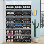 12-Tier Portable 72 Pair Shoe Rack Organizer 36 Grids Tower Shelf Storage Cabinet Stand Expandable for Heels, Boots, Slippers, Black - Image 5