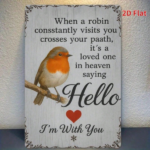CIFbuy Retro Bird Heart Metal Plaque Sign, Funny 2D Flat Print Wall Art, Multipurpose Ornament For Home Bedroom Restaurant Decor TikTok, TikTok, Self-pickup Logiopics - Image 7