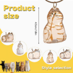 6-Piece Cat Hair Memorial Pendant Set - Pet Keepsake: Soft Fur Capsule Pendant, Portable Keychain - Image 2