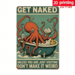 CIFbuy Vintage Octopus Bathtub Metal Sign 8x12 Inch, Rustic 2D Flat Iron Wall Art, Waterproof Farmhouse Bathroom Decor Hanging Plaque O TikTok, TikTok, rt Self-pickup Logiopics - Image 8