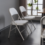 Same Code 71155989 6pcs Elegant Foldable Iron & PVC Chairs for Convention & Exhibition White - Image 19