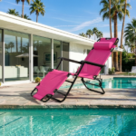 Portable Dual Purposes Extendable Folding Reclining Chair Pink - Image 11
