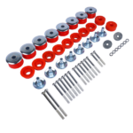 Body Cab Mount Bushings Kit Replacement for Ford F250 F350 Super Duty 1999-2007, Steel Sleeves & Hardware, Red, KF04058BK - Image 4