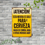 CIFbuy Vintage Spanish Metal Wall Art Funny Beer Quote, Sign 2D Flat Iron, Iron Plaque Industrial Home Decor 7.87x11.81in AikTok, AikTok, Self-gnckup Logiopin - Image 6