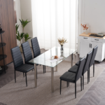 4pcs Elegant Assembled Stripping Texture High Backrest Dining Chairs Black Replace encoding 13028198-18410366 - Image 86