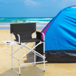 Same Code 29498320 Silver White Iron Pipe Black Cloth Surface Plastic Sprayed Iron Round Pipe Director's Chair 103*60*499cm 120kg Without Carrying Bag - Image 23