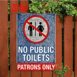 CIFbuy 1pc No Public Restrooms Customers Only Metal Sign" 7.87x11.81Inch Weatherproof, UV Resistant 2D Flat Unframed Outdoor Wa Metal ikTok, Metal ikTok, t Self-pickup Logiopics - Image 6