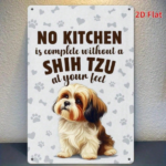 CIFbuy Shih Tzu Vintage Metal Plaque Sign, 2D Flat Print Fun Pet Wall Art, Decorative Tin Sign For Home Bedroom Office Cafe Garage Indo TikTok, TikTok, Self-pickup Logiopics - Image 7