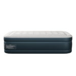 Twin Air Mattress with Built-in Pump, 18in Raised Comfort Blow up Mattress, Double Chamber Airbed, 2min Quick Inflation/Deflation Inflatable Mattress for Home Guests Camping, Gray & White - Image 12